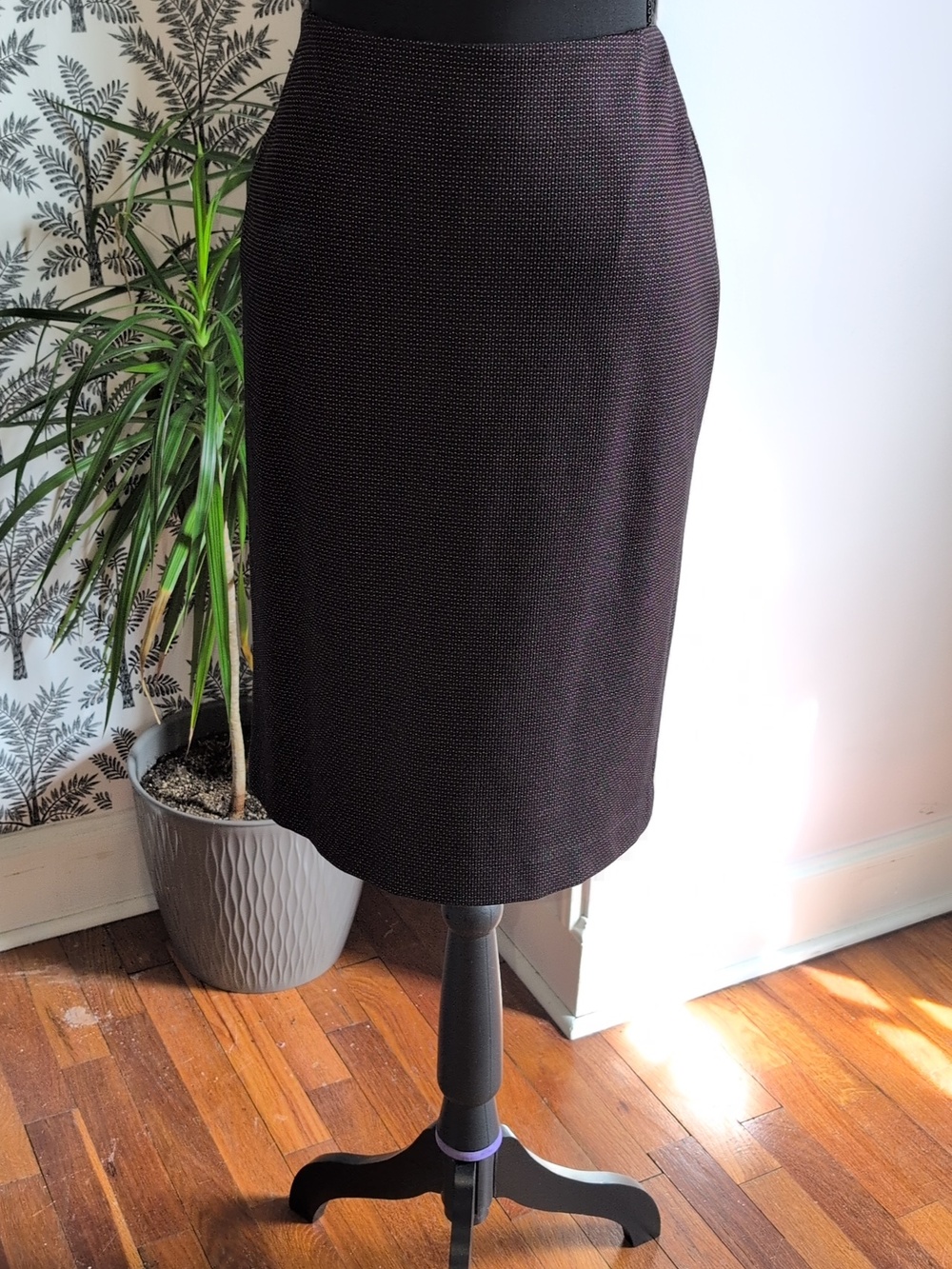Tommy Hilfiger Black Polka Dot Pencil Skirt